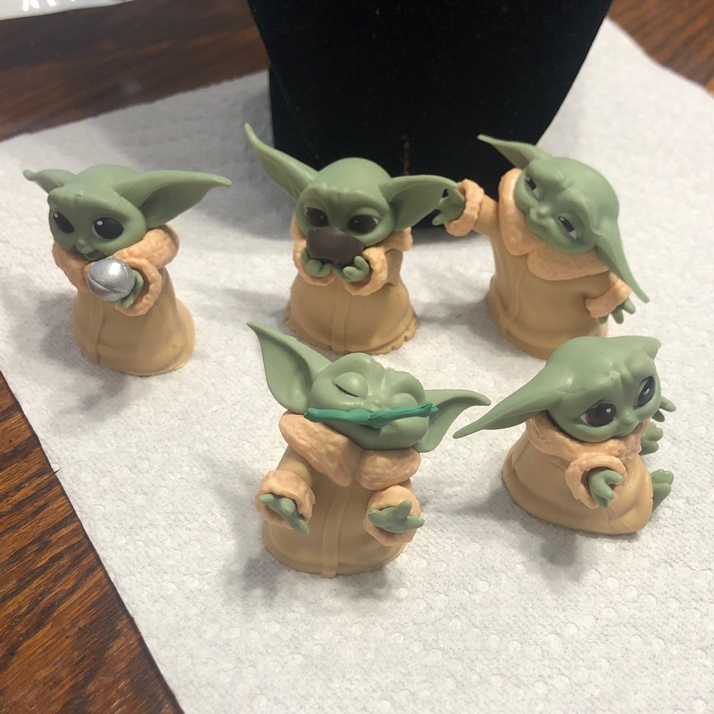 Charming Green and Tan Action Figures Set